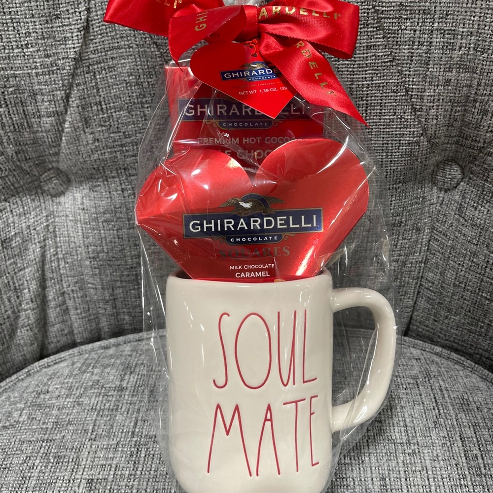 Rae Dunn Valentine’s mug Ghirardelli chocolate